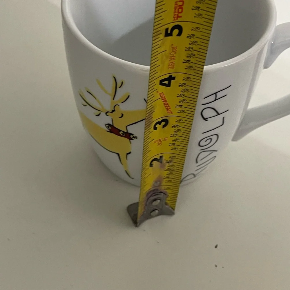 Retired‎ Pottery Barn Rudolph White and Yellow Mug